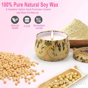 Velas de cera de soja 100% natural e citronela para relaxar